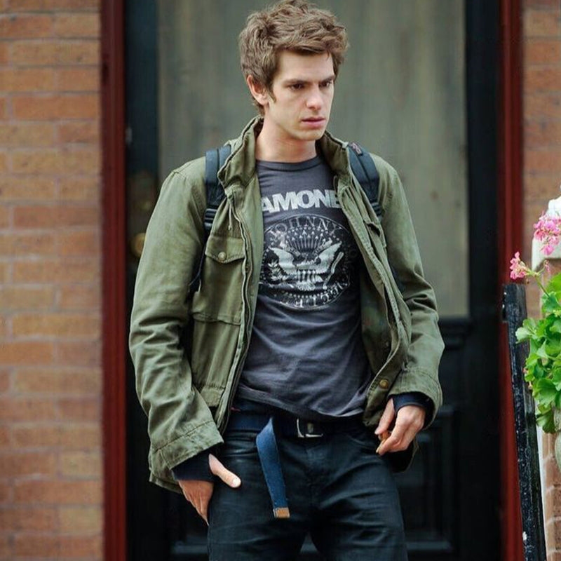 Men's Vintage Military Jacket with Concealed Hood - Stylish & Functional Outerwear