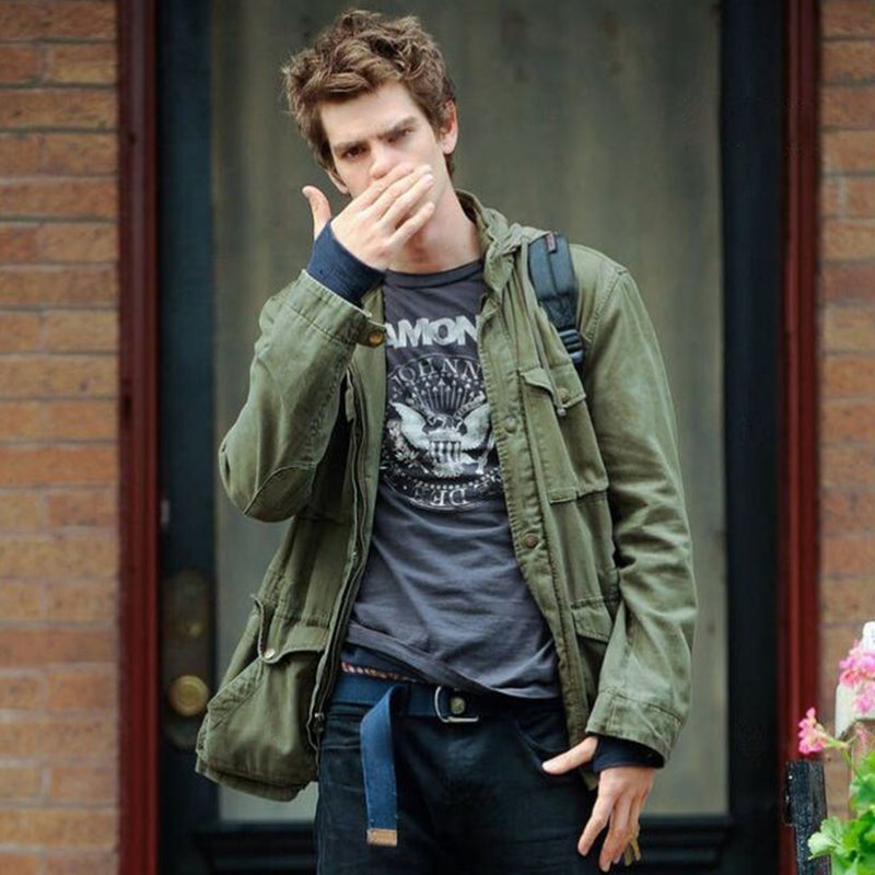 Men's Vintage Military Jacket with Concealed Hood - Stylish & Functional Outerwear