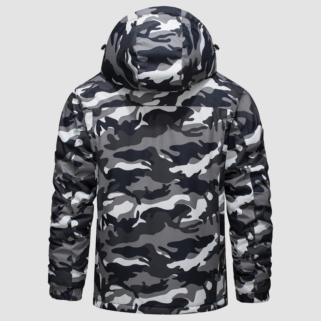 Men's Water-Resistant Winter Coat - Insulated Ski & Snow Jacket with Adjustable Hood