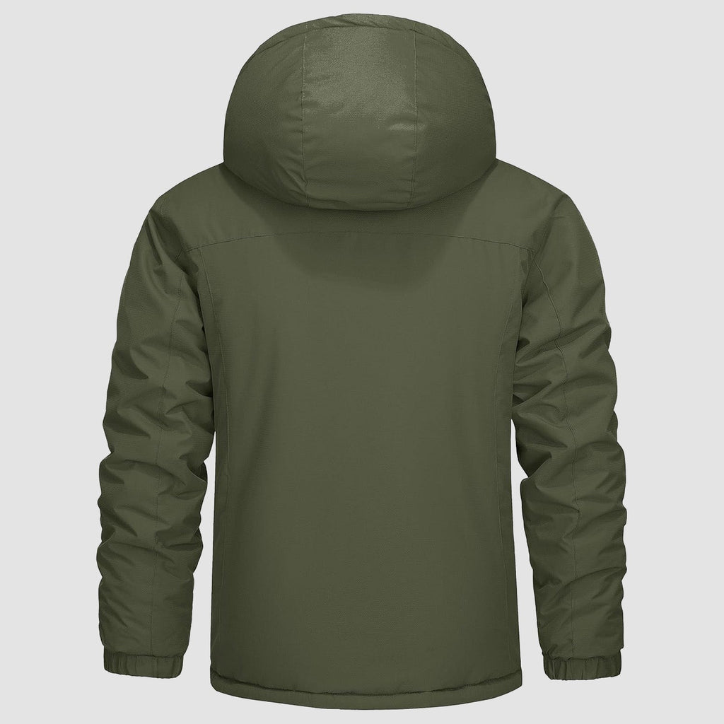 Men's Water-Resistant Winter Coat - Insulated Ski & Snow Jacket with Adjustable Hood