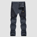Men's Waterproof Snow Pants - Fleece-Lined, Zip Pockets, Insulated Winter Gear