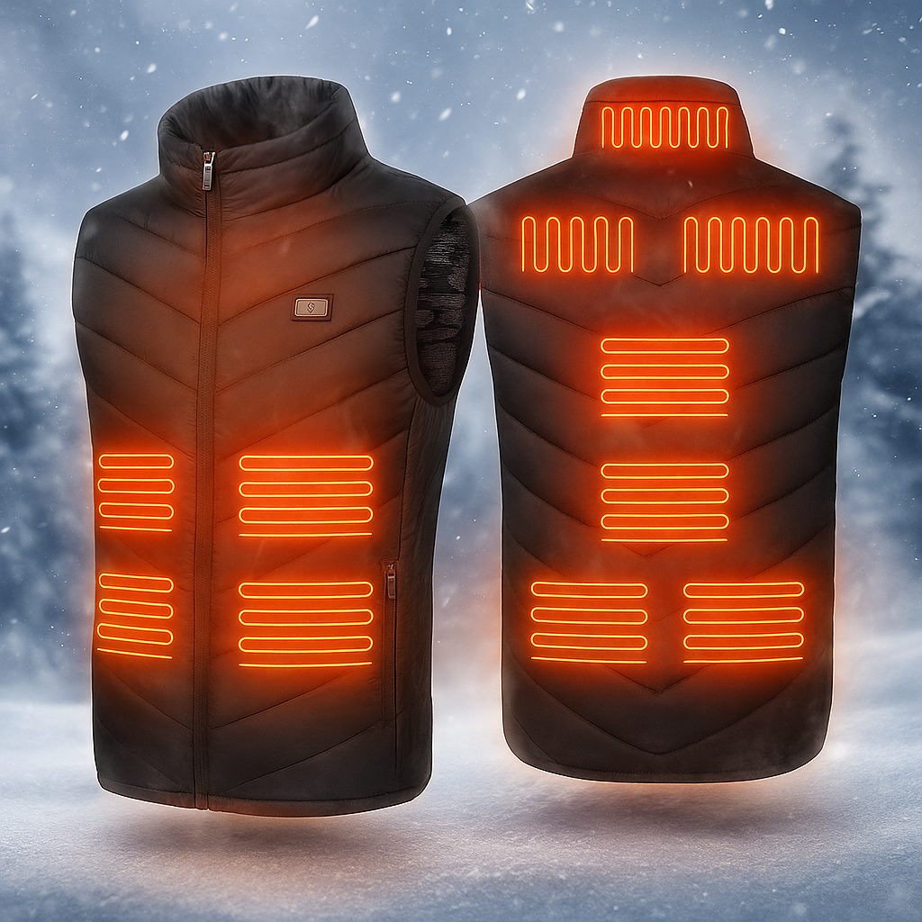 11-Zone USB Heated Vest | Electric Body Warmer Jacket for Ultimate Comfort & Warmth