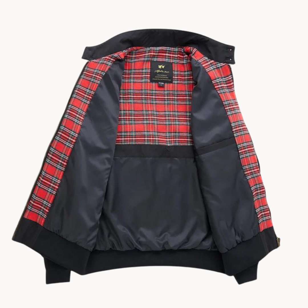 Men's Camden Heritage Tartan Lined Harrington Jacket - Classic Style & Comfort